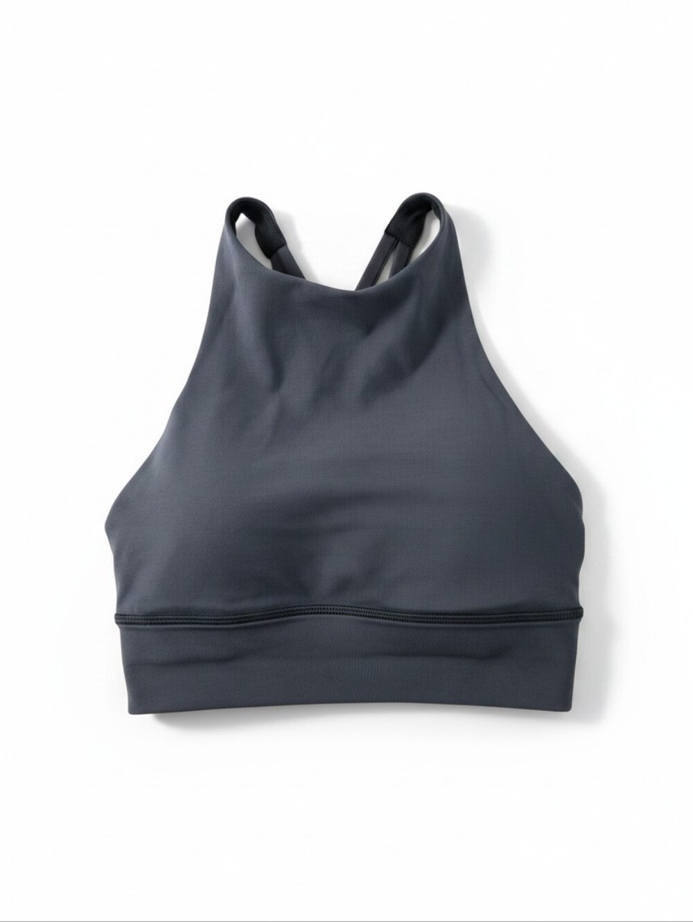 Lululemon Energy Bra High Neck Long Line Tough Iron Blue Size 4